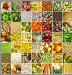 Food collage - Dieta alcalina tabla del pH